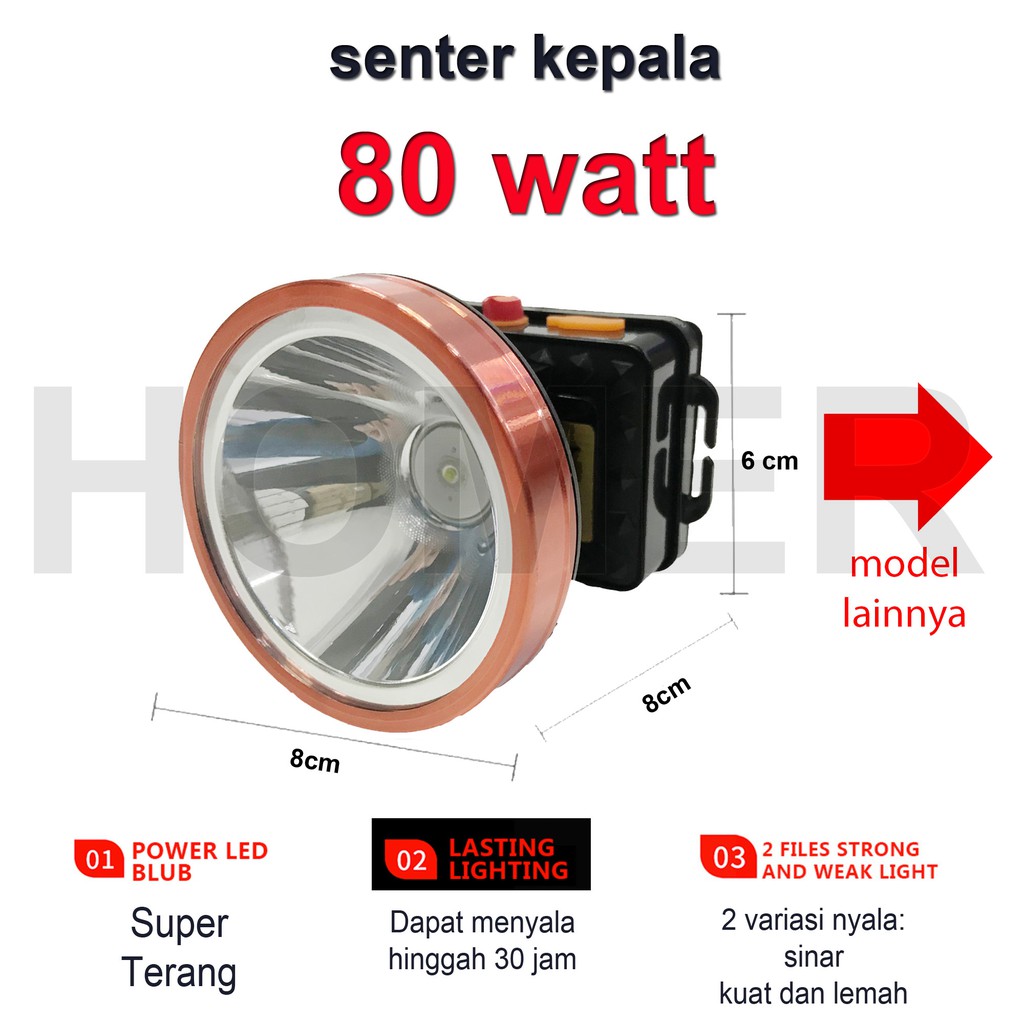 Lampu Senter Kepala LED body kecil besar jumbo Headlamp head lamp Kotak senter kepala LED super terang sepeda hiking baca cas charge Charger murah 30w 30watt 30 w 30 watt 30+10w 50w 50watt 50 w 50 watt 80w 80watt 80 w 80 watt anti air hujan outdoor bohlam