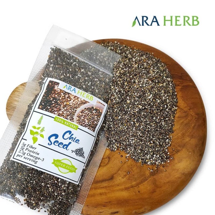 

Q121Sa Organic Black Chia Seed Mexico 100Gr Original Product Ara Herb D51qs44