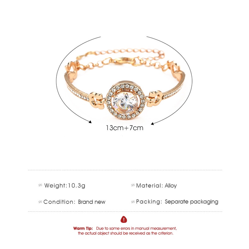 Gelang Permata Kristal Bulat Harian Fashion Korea-8