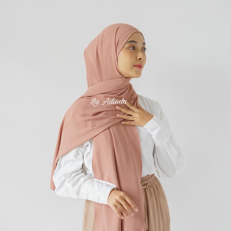 𝐁𝐘 𝐀𝐃𝐈𝐍𝐃𝐀 Pashmina Airflow anti kusut curved Pasmina Hijab high quality