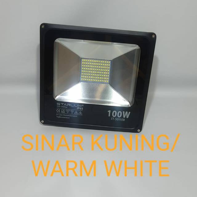  Lampu  tembak led  100 watt sinar kuning TYPE B Flood 