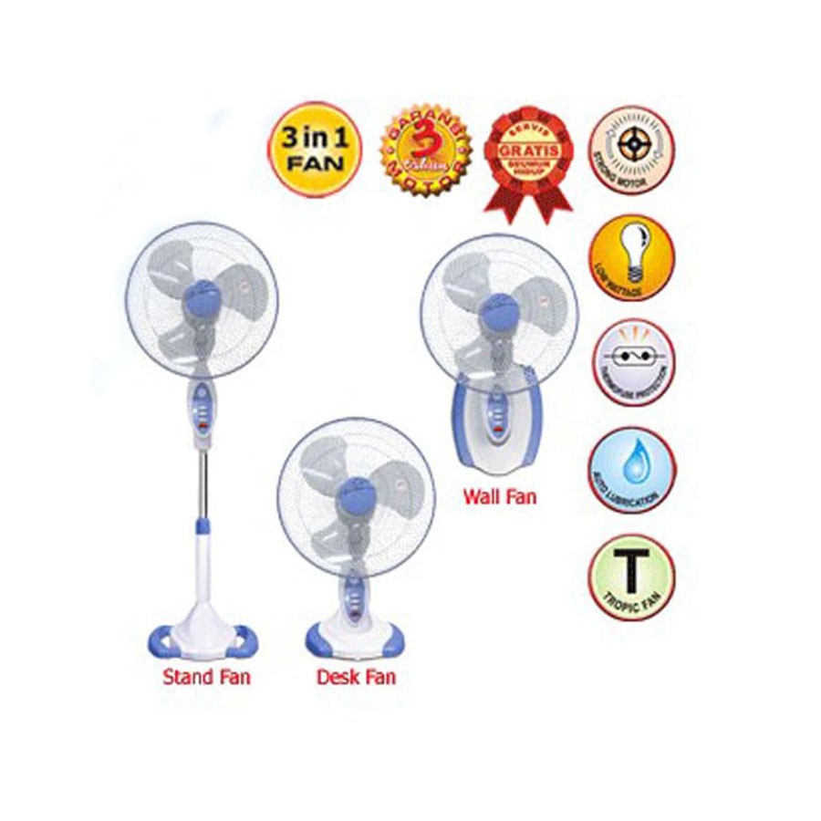 Maspion F1624S Kipas Angin Berdiri [Stand Fan] 3IN1 Ukuran 16 Inch