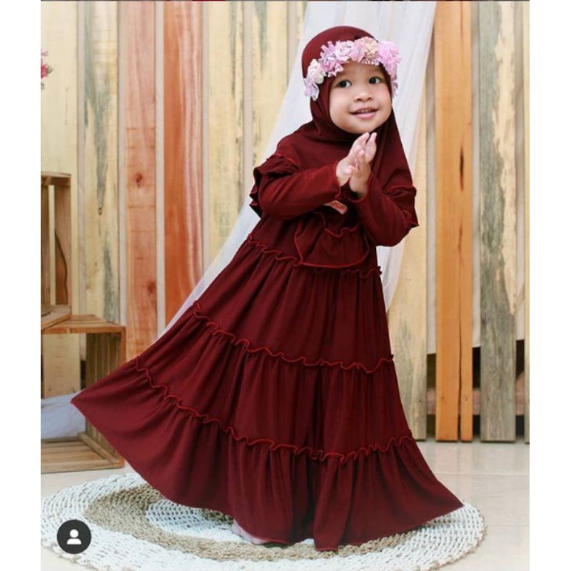 CruCil Factory Baju Gamis Susun Rample (0m-2y)