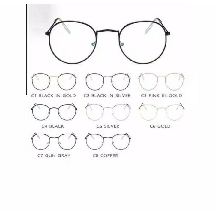 Kacamata Oval/ Kacamata Retro / Kacamata Fashion style korea Kacamata R177 / kacamata sabyan