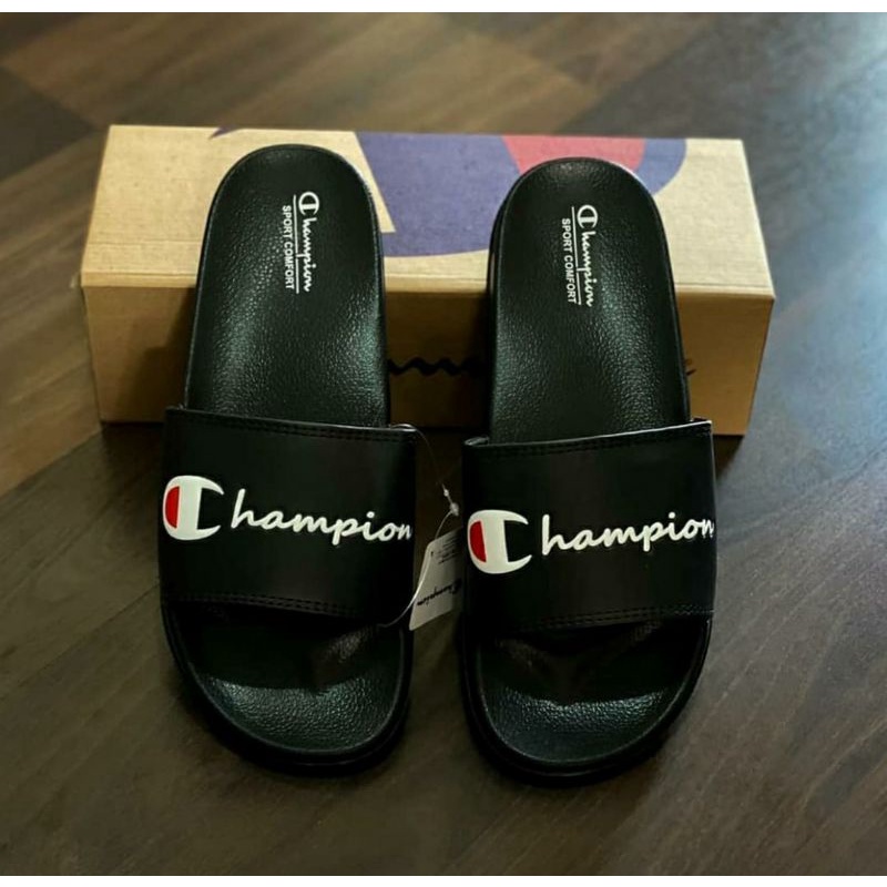 SENDAL CHAMPION BLACK ORIGINAL INDONESIA 36 - 43