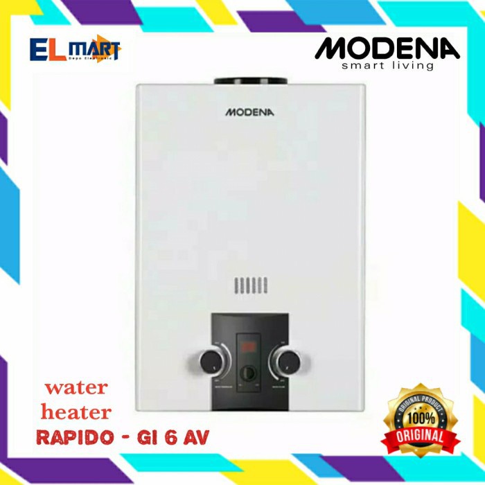 Water Heater Gas Modena Pemanas Air Rapido 6L GI 6 AV 6AV GI6AV