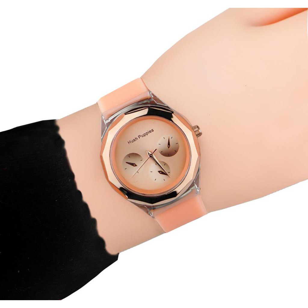 [KWS-✅COD] JAM TANGAN WANITA ELEGAN TERBARU 2021 HUSH PUPPIES OVAL CRONO OFF HIASAN HP-175