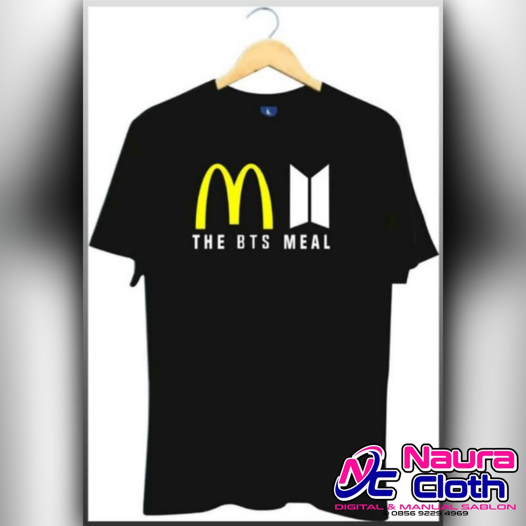 Kaos Baju Tshirt Logo Bts / Kaos KPop Bts / Kaos Bts Meal crew neck