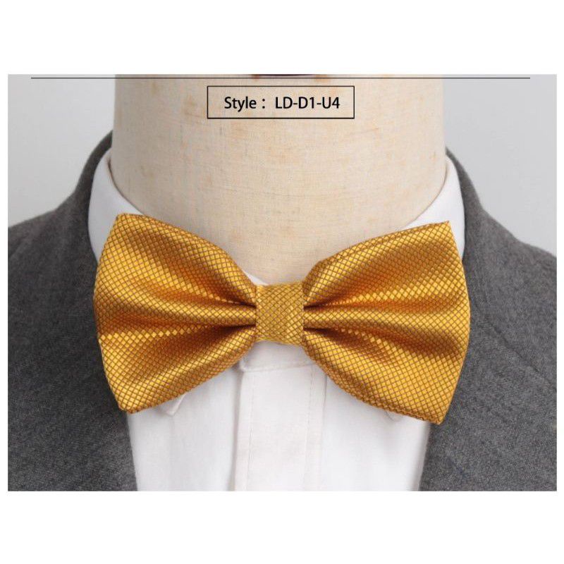 Dasi Kupu Kupu Dewasa Warna Gold Motif Bintik Halus