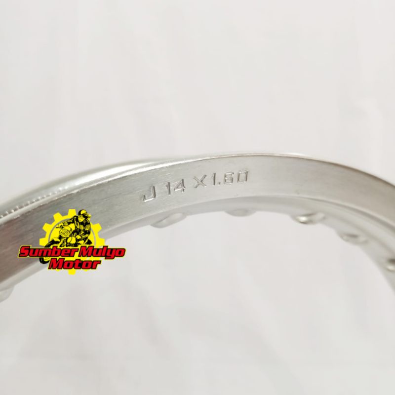 Velg Velek Velk Pelg Pelk TK Racing 160 ring 14 Silver WM Shape Original (1pcs)