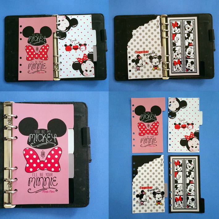 

Pembatas Mickey Minnie Mouse Binder 2 Ring, 6 Ring, 20 Ring, 26 Ring 1 Set 4 lembar