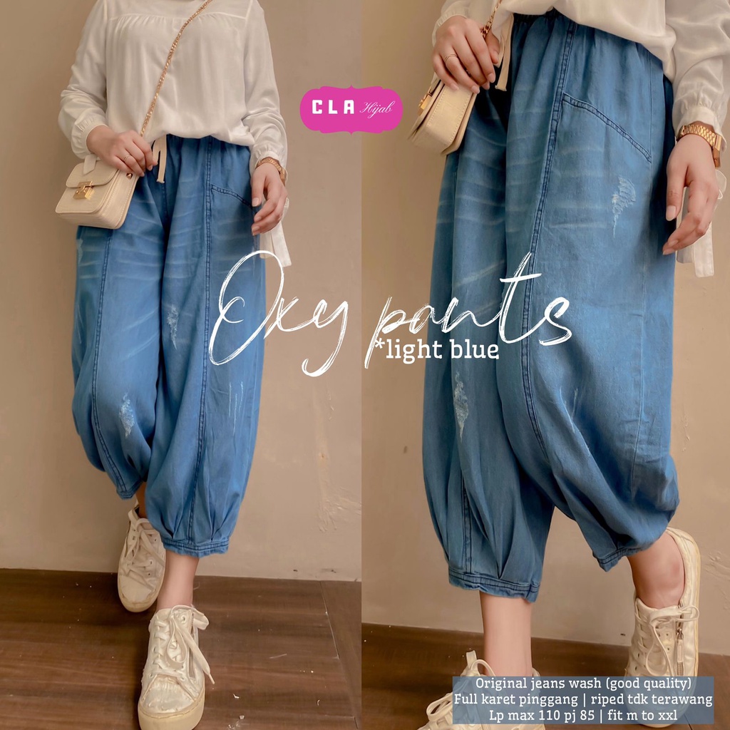 Oxy Pants / Oxy Jeans / Celana Big Size / Celana Jeans Jumbo / Celana Wanita Korea