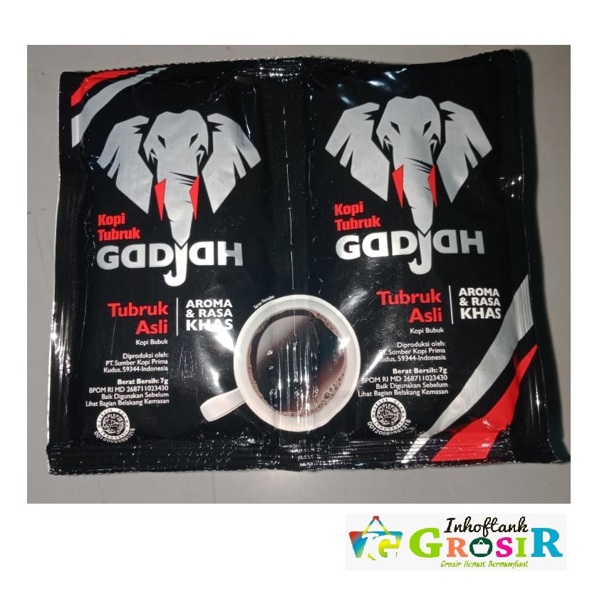 

Kopi Tubruk Gadjah Non Gula 1 Renceng isi 10 bungkus