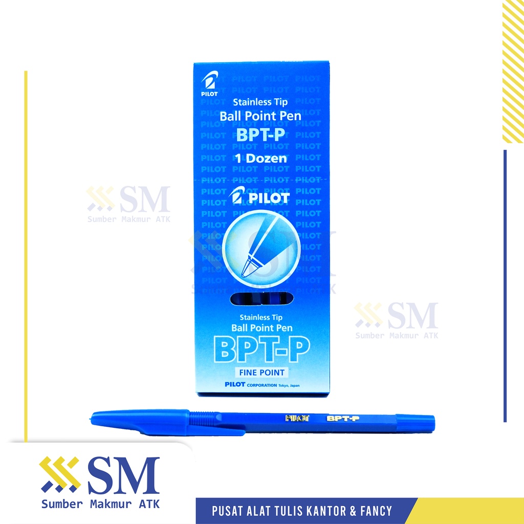 

(PAK) PULPEN / BALLPOINT PILOT BPTP BIRU ISI 12 PCS