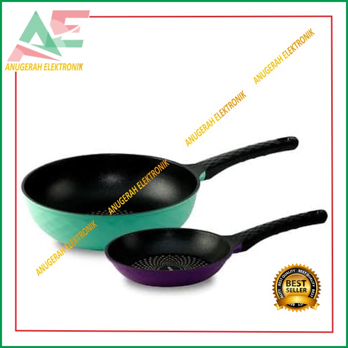 frypan set 2pc OXONE OX 2820WF Diamond Coating - fry pan anti lengket