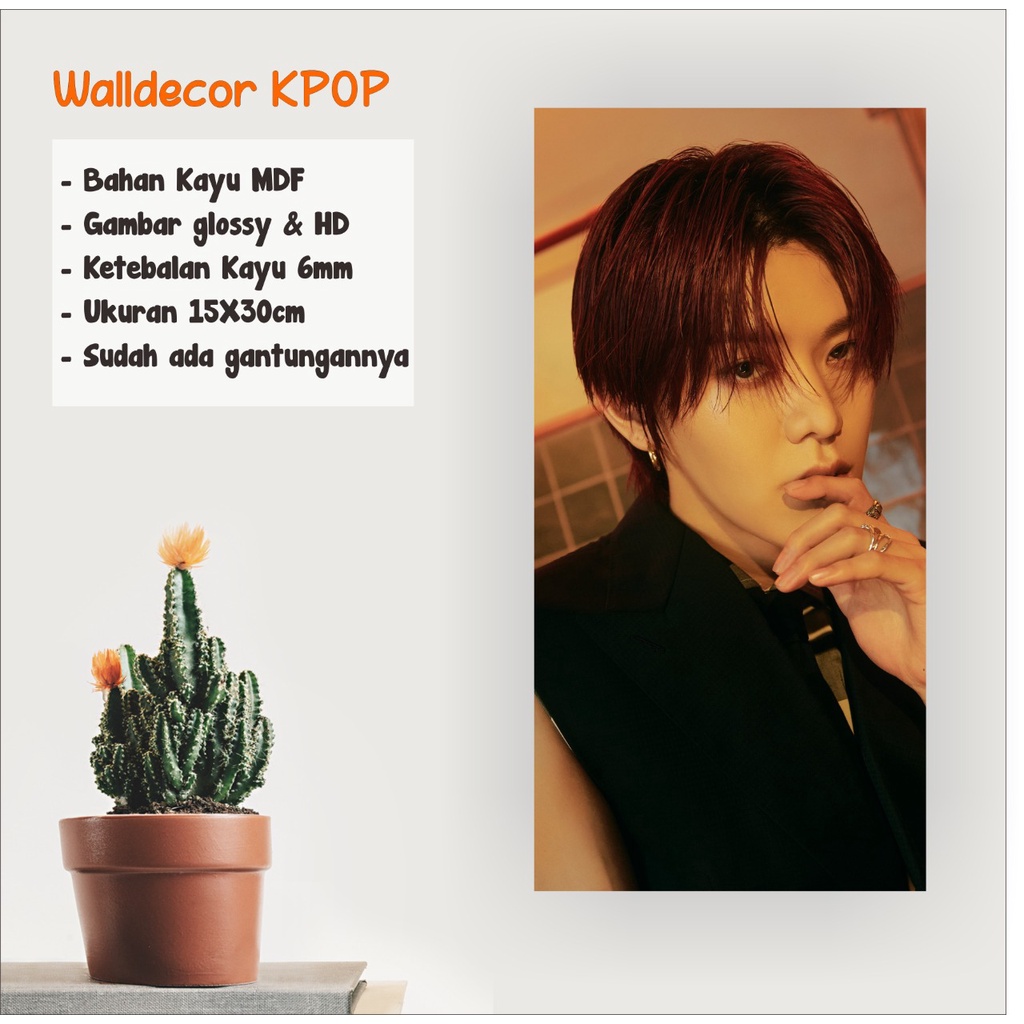 WALLDECOR NCT 127 YUTA FAVORITE UKURAN 15X30 CM WALL DECOR POSTER KAYU HIASAN DINDING KPOP