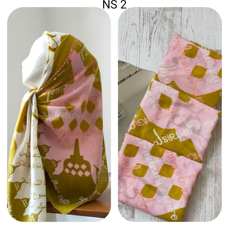 kerudung hijab koran arabic viral segi 4 voal cocok untuk acra juga bisa digunakan hijab santri/umum-NS 2