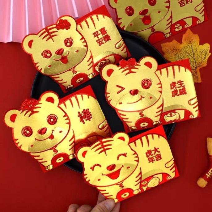 

best seller] Angpao Imlek Miring Kuping Angpao karakter Macan Tiger Lucu Premium