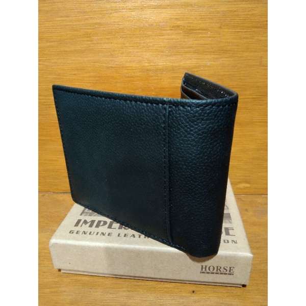 dompet kulit lipat dua model plat