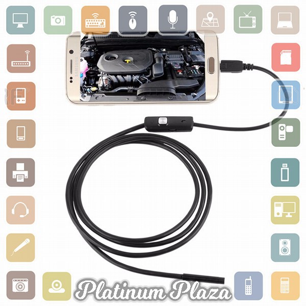 Android 7mm 4cm Focal Distance Endoscope Camera 720P 2M IP67 Waterproof - Black`5ZQ21K-