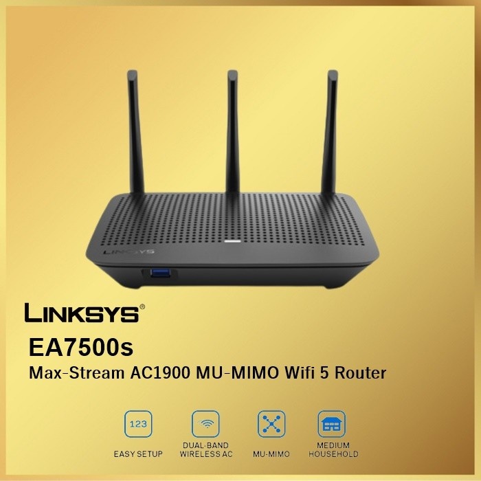 Linksys EA7500s EA7500 MAX-STREAM AC1900 Wireless Router EA 7500