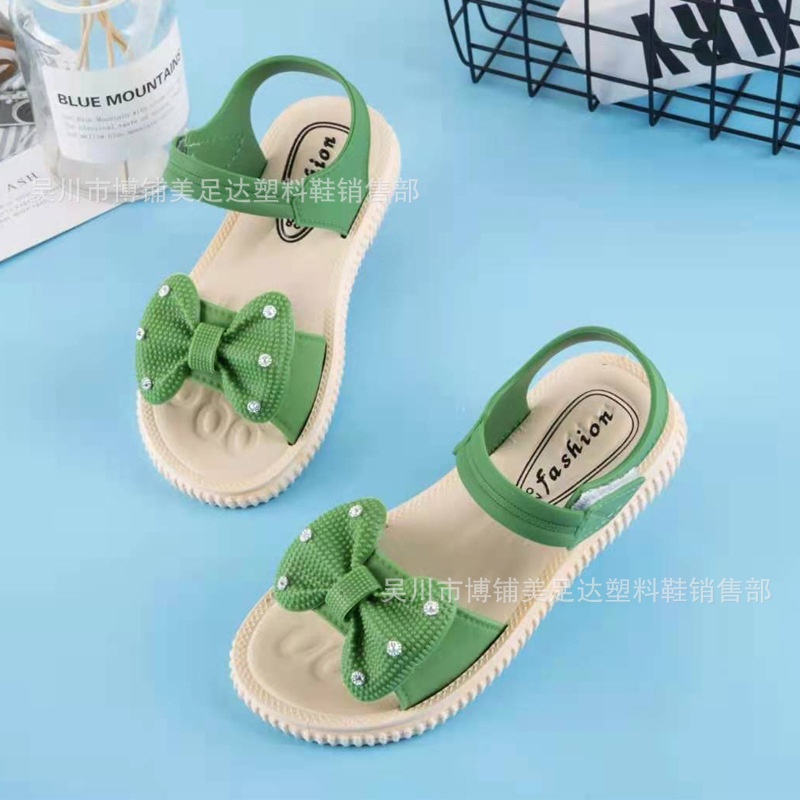 HappyOliver RIBBON PEARLS 003 Sandal Anak Perempuan Bahan Karet Model Lucu 3-8 Tahun