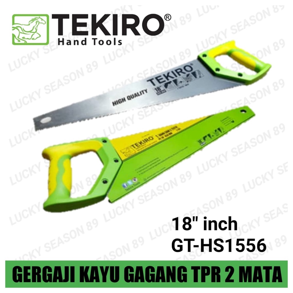 TEKIRO GT-HS1556-GERGAJI KAYU 18 INCH GAGANG TPR 2 MATA