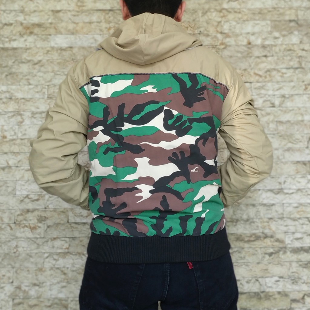 JAKET PRIA BOLAK BALIK MOTIF LORENG - JAKET LORENG PRIA HIGH QUALITY - CENTRAL JACKET