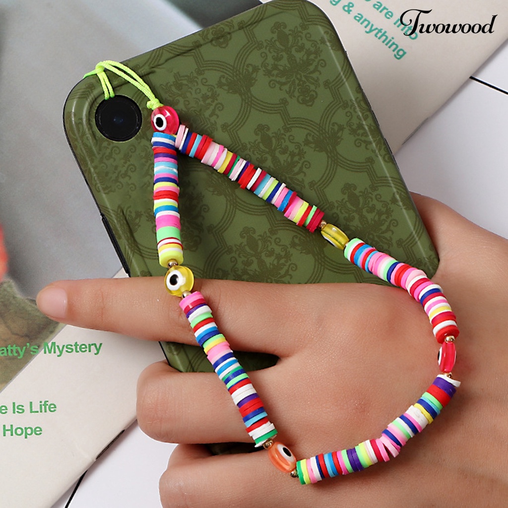 Twowood Strap Pergelangan Tangan Motif Buah Bahan Polymer Clay Untuk Aksesoris Handphone