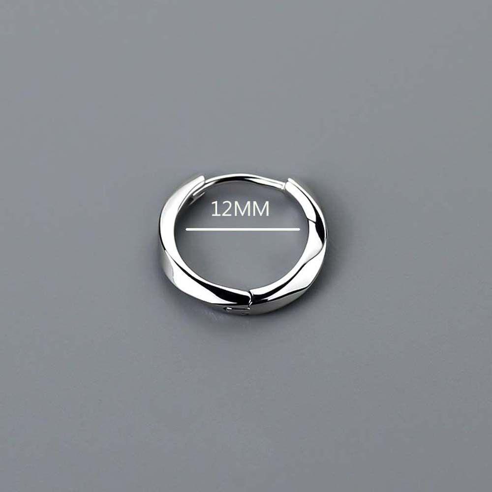 Mxbeauty Anting Hoop Pria Keren Kualitas Tinggi Untuk Cowok Twist Lingkaran Stainless Steel Bulat Geometris Ear Studs