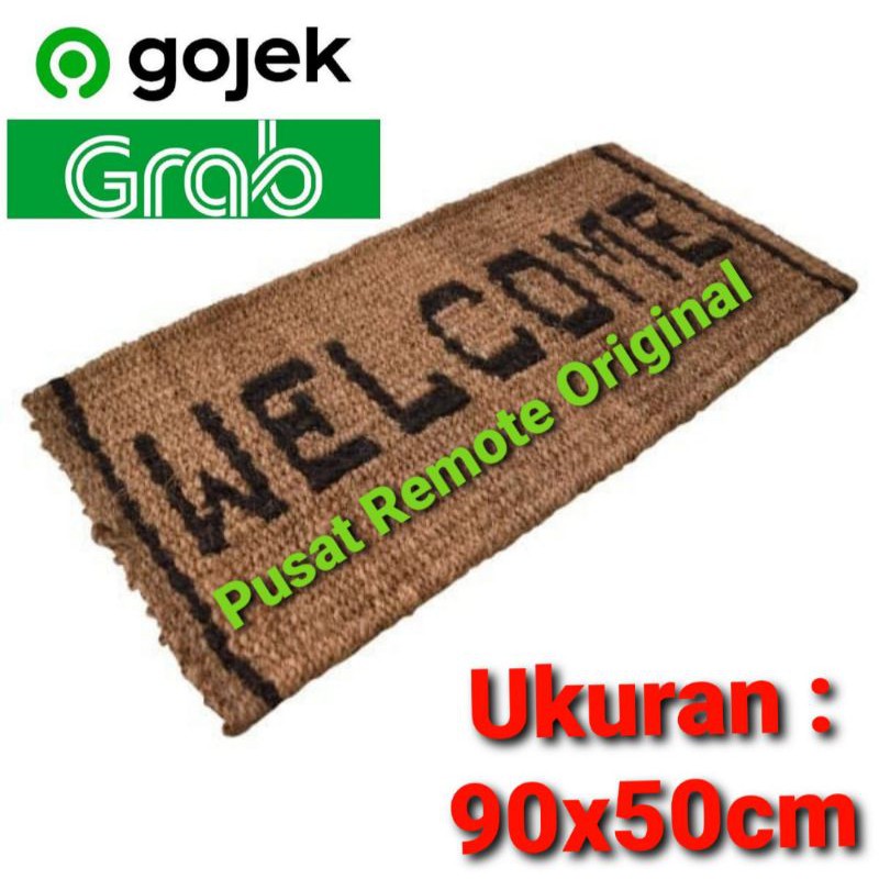 KESET KESED WELCOME 90X50 SERABUT KELAPA IJUK ANTI ULAR 90cm x 50cm