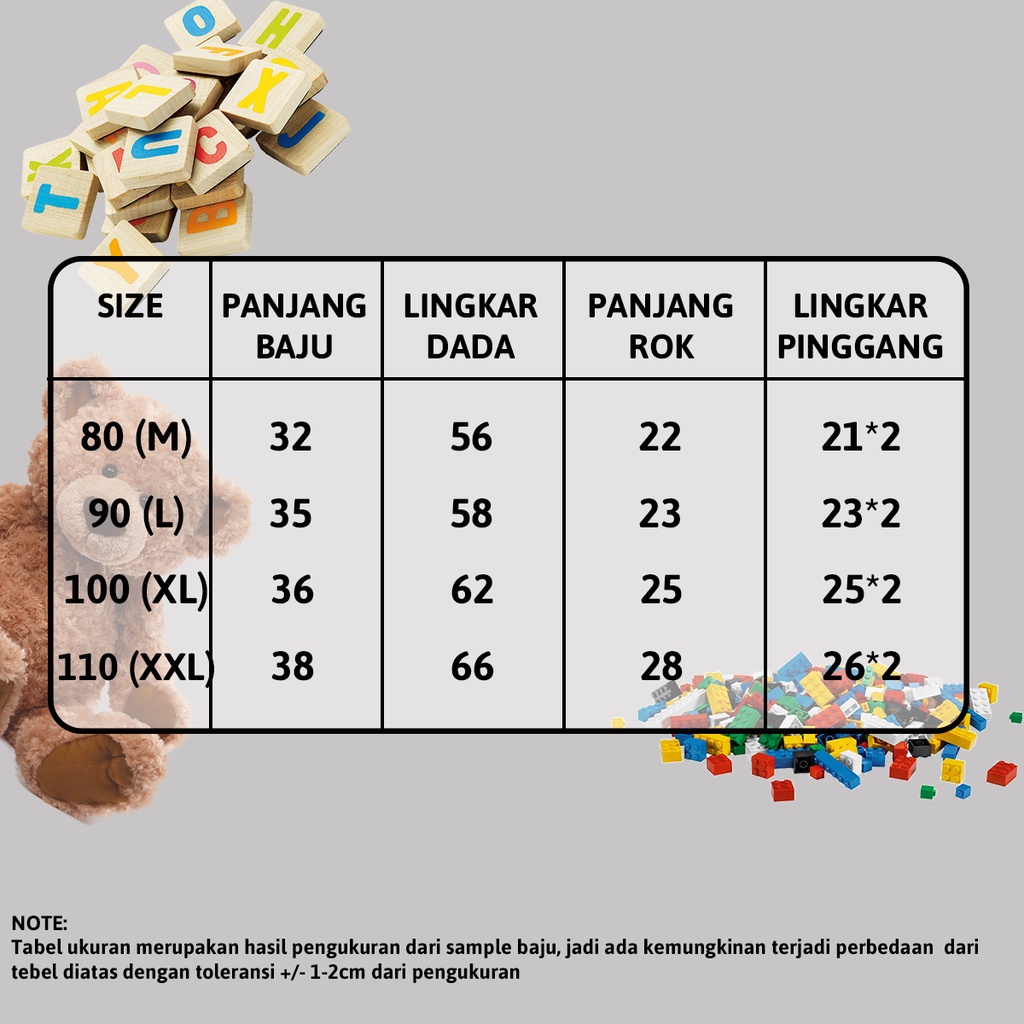 Maminity - KK16 Setelan Baju Anak Cewek Bawahan Rok Lucu model  Dasi terbaru