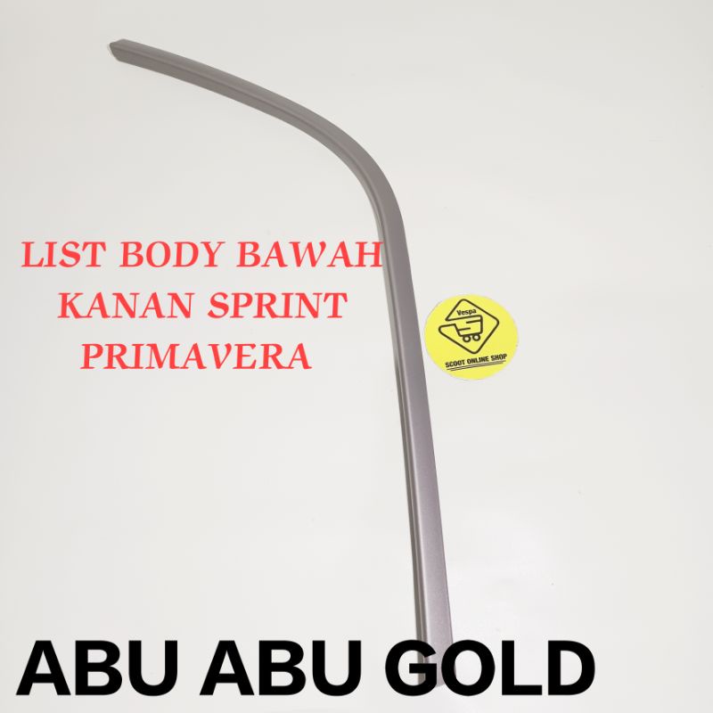 List Body Vespa Sprint Primavera Bawah Kanan Abu Abu Gold
