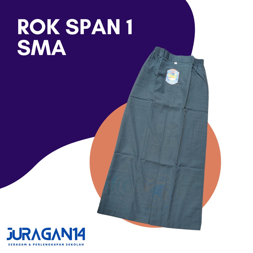 Rok Sekolah Panjang Span 1 Abu SMA Merk Bullofa