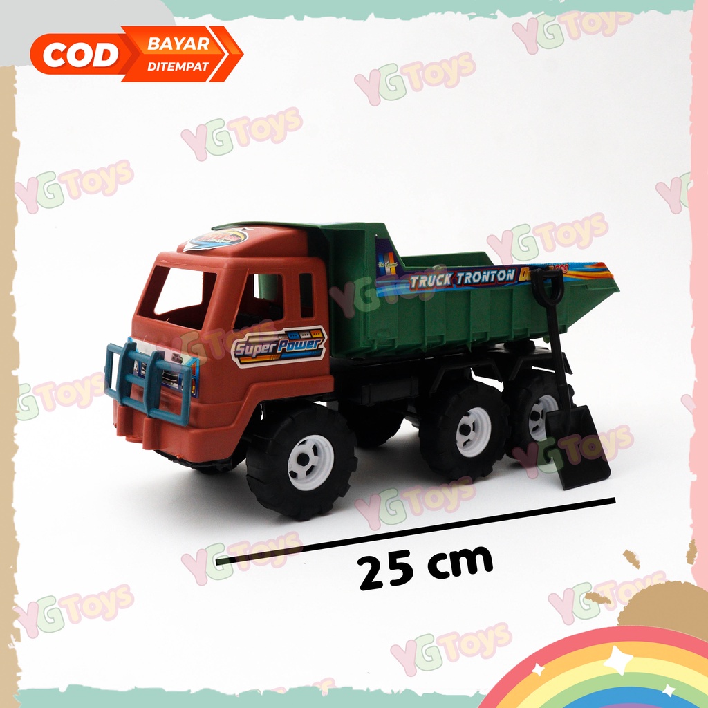 YGtoys Mainan Mobil Mobilan Truk Pasir Besar Dump Truck Konstruksi Dorong Anak Laki Laki Dengan Sekop Edukasi