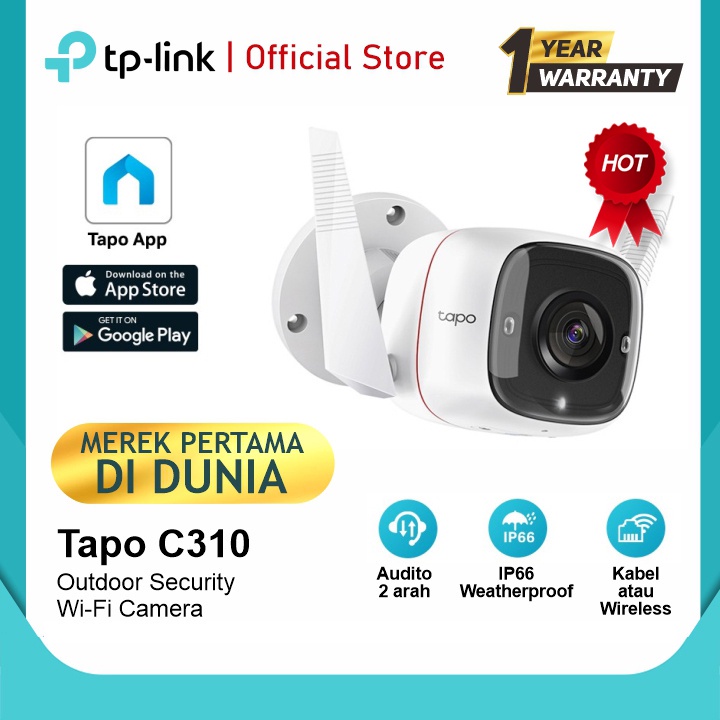 tokomc TP-Link Tapo C310 3MP Outdoor Security Wi-Fi  Camera CCTV IP Camera