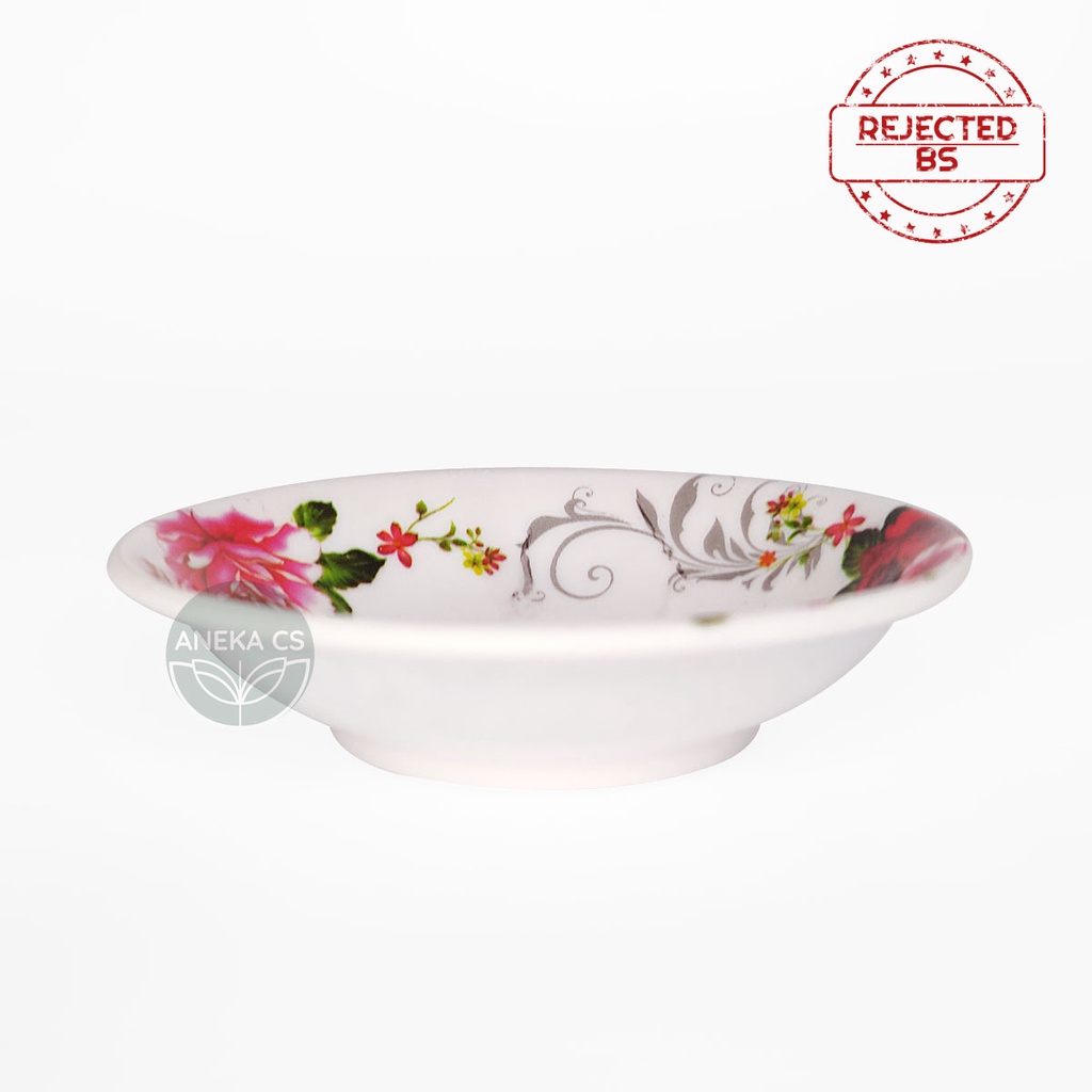 Piring Sambel Melamin - Piring Motif Bunga -  Piring Kecil - Produk BS - CTUONG