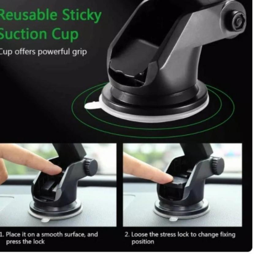 Harga Diskon Car Dashboard Phone Holder - Dudukan Penjepit Hp Di Dasbor Mobil 360°