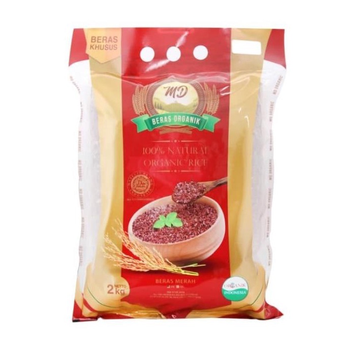 

MD - Organic Red Rice Kupas Kulit - Beras Organik - Beras Merah MD 2kg