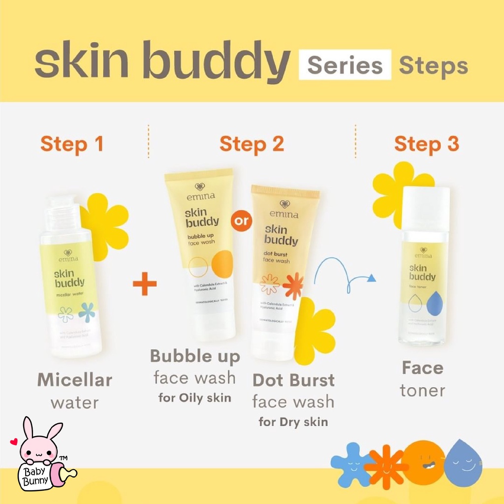 ❤ BELIA ❤ Emina Skin Buddy | Face Wash | Pembersih wajah