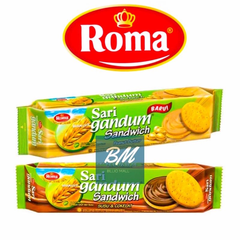 Jual Roma Sari Gandum Sandwich 115 Gr / Biskuit Roma Sari Gandum ...