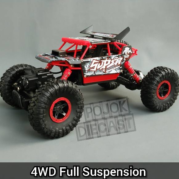 Mobil Remot 4WD ROCK CRAWLER OFFROAD 2.4Ghz Mainan RC Remote Control