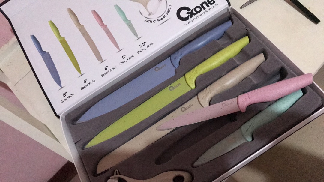 Pisau Set / Knife Set Oxone Multi Color Marble Ox 608n / Ox-608n