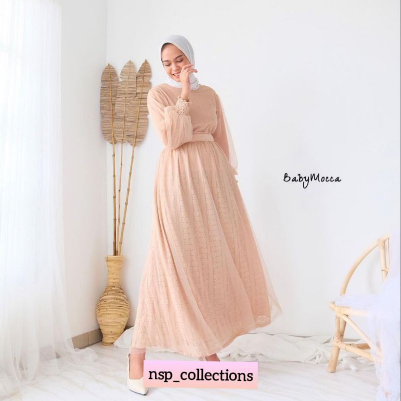 Gamis brokat mewah jumbo