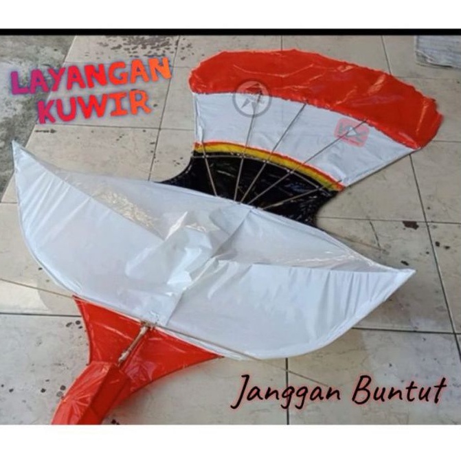 layangan murah bayar ditempat  layangan kuwir jangan buntut plastik  knokdown 1.3 meter