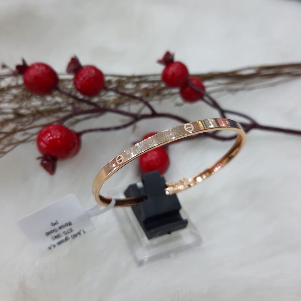 LMG ANAK GELANG EMAS BANGLE CARTIER - 375 9K - ROSE GOLD
