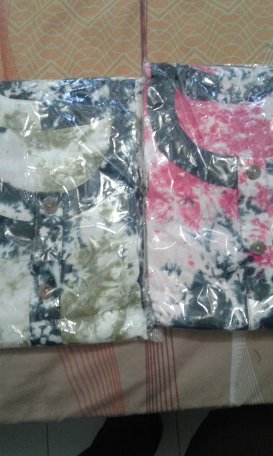 Longdress Abaya Batik Kancing Depan/gamis Batik Busui