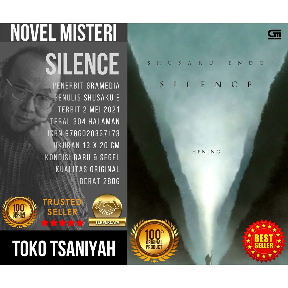 Buku Novel Hening Silence Shusaku Endo Novel Misteri Mistery Novel Thriller Novel Sejarah Terjemahan