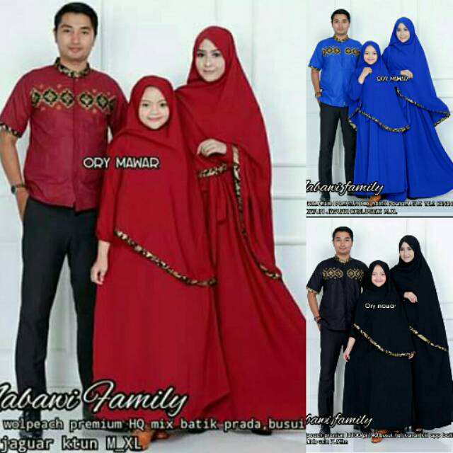 Baju Batik Couple family Nabawi set / Batik Family