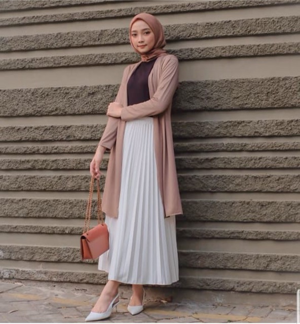 Rok Plisket ( Bahan tebal adem ) Rok Polos Plisket Premium Realpict Warna